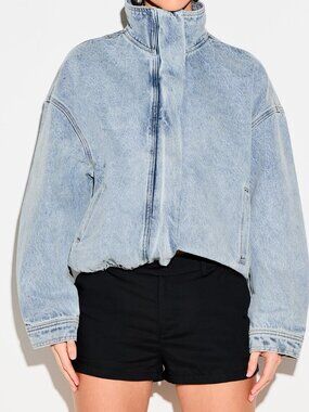 Blue Casual Women's Oversized Denim Jacket
